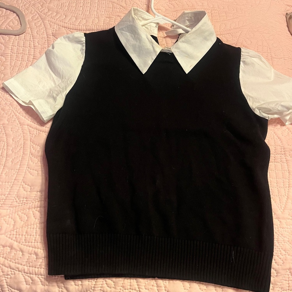 Black and White Womens Shirt & Top